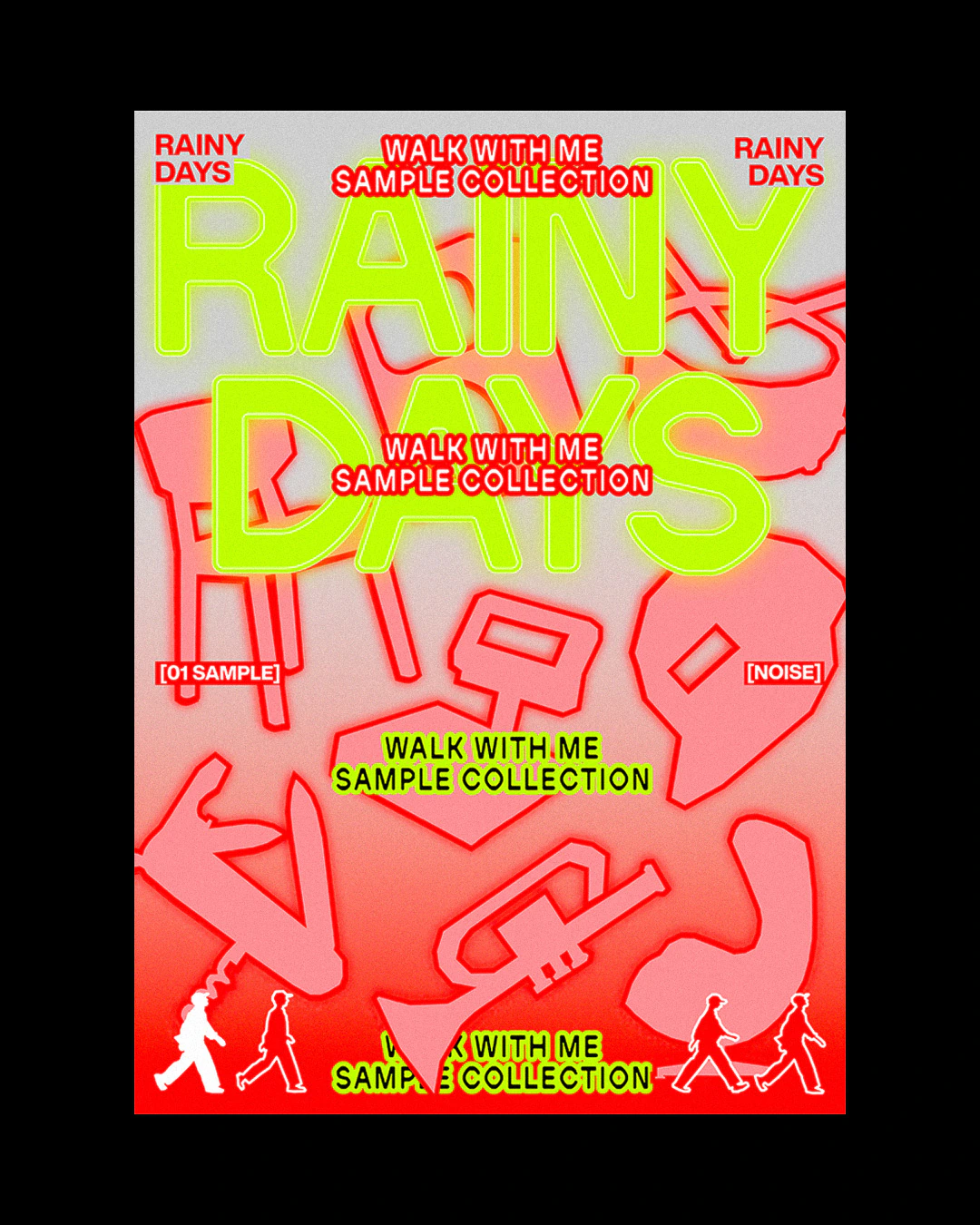 Rainy Days WALK WITH ME sample collection poster