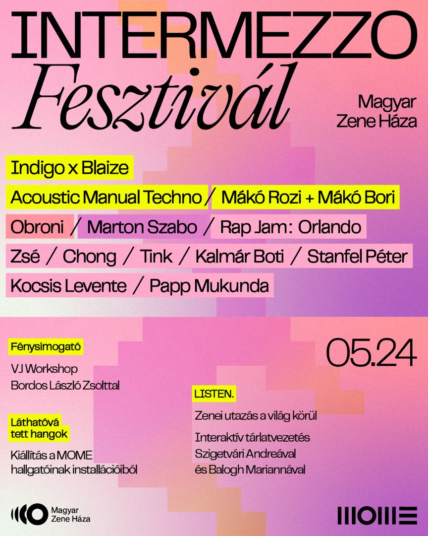 Intermezzo Festival poster featuring the visual identity system